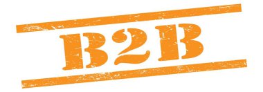 Turuncu grungy vintage kauçuk damgalı B2B metin.