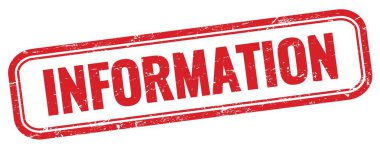 Kırmızı grungy dikdörtgen damgası üzerine Bilgilendirme metni.