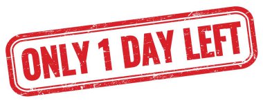 Kırmızı grungy vintage dikdörtgen damgalı sadece 1 günlük sol metin.