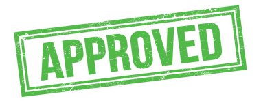 Yeşil grungy vintage dikdörtgen damgalı onaylı metin.