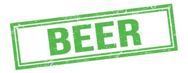 Yeşil grungy vintage dikdörtgen damgalı bira metni.