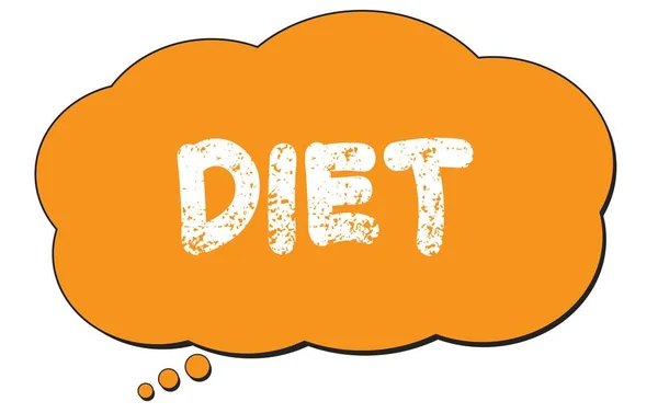 Diet Text Written Orange Thought Cloud Bubble — Stock Photo, Image