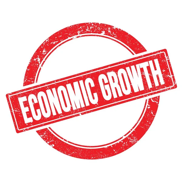 Wirtschaftswachstum Text Auf Rotem Grungy Runden Vintage Stempel — Stockfoto
