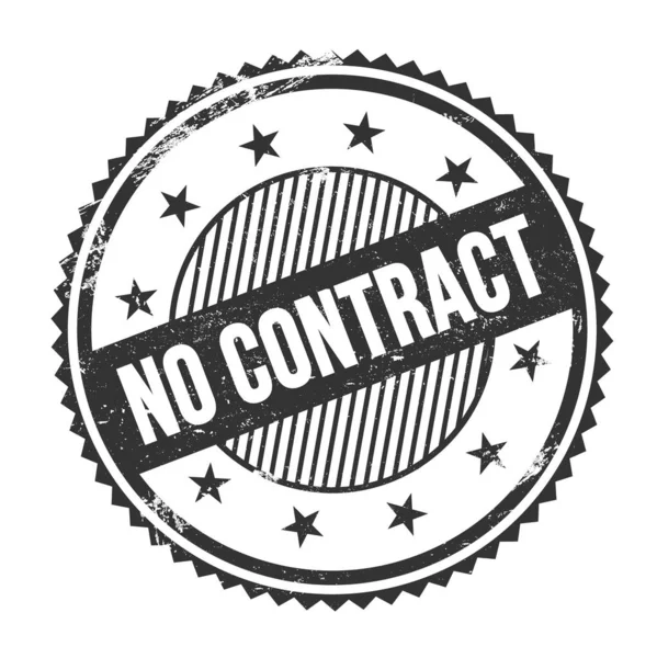 NO CONTRACT text written on black grungy zig zag borders round stamp.