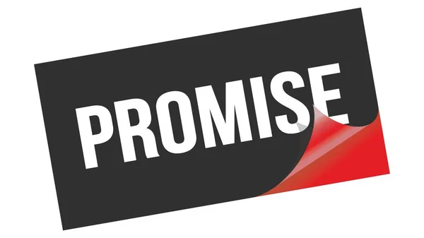 Promise Text Written Black Red Sticker Stamp — Fotografia de Stock