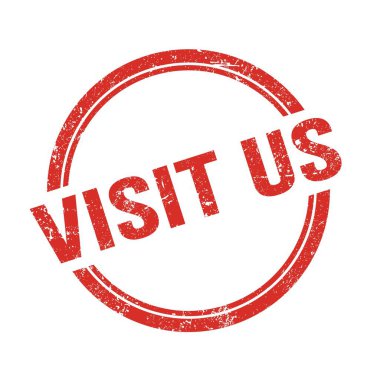 VISIT ABD metni kırmızı grungy vintage yuvarlak pul üzerine yazılmış.
