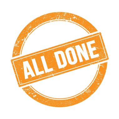 Turuncu grungy round vintage pulu üzerine yapılan tüm yazılar.