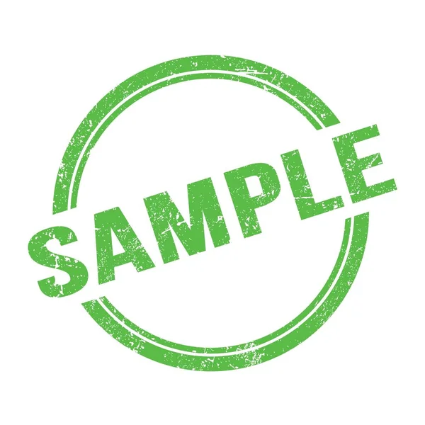 Sample Text Written Green Grungy Vintage Stamp — Stock Photo, Image