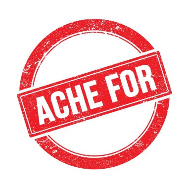 Kırmızı grungy yuvarlak vintage damgalı metin için ACHE.