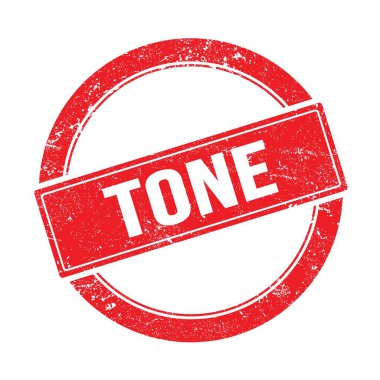 Kırmızı grungy yuvarlak vintage damga üzerinde Tone metin.