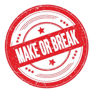 Kırmızı yuvarlak dokuma damgası üzerinde metin oluştur ya da kır.