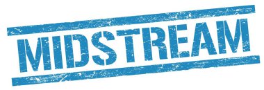 Mavi grungy dikdörtgen damga işareti üzerinde MIDSTREAM metni.