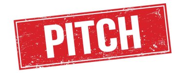 Kırmızı grungy dikdörtgen damga işareti üzerine PITCH metin.