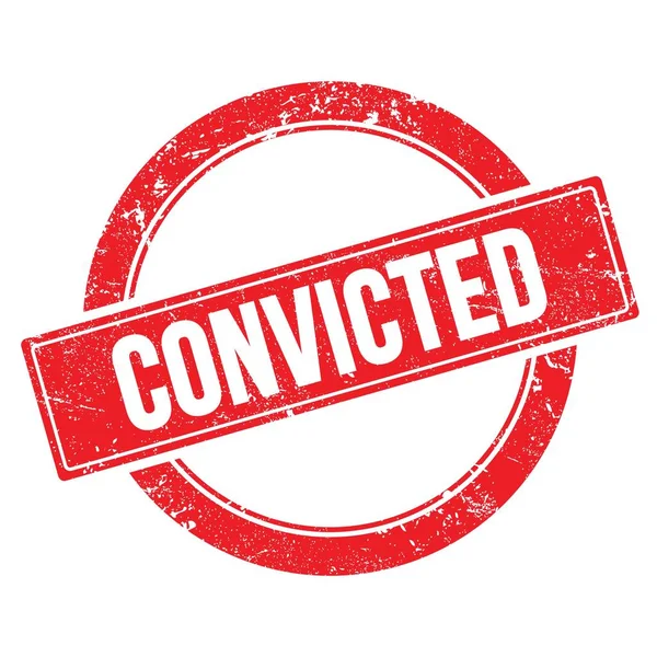 Convicted Text Red Grungy Vintage Stamp — Stockfoto