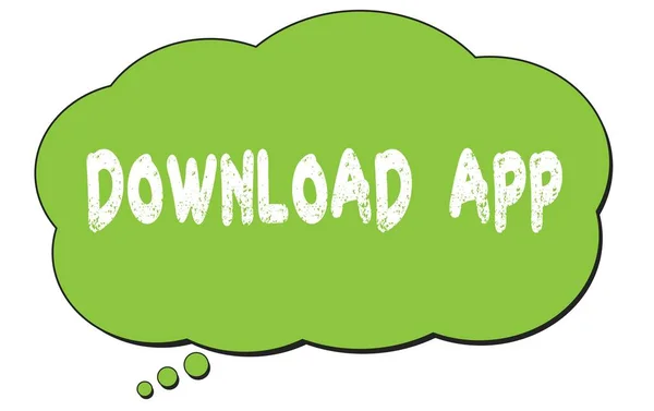 Download App Κείμενο Γραμμένο Μια Πράσινη Φούσκα Σύννεφο Σκέψης — Φωτογραφία Αρχείου