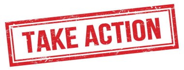 Kırmızı grungy vintage dikdörtgen damgalı Action metnini al.