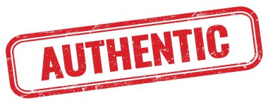 Kırmızı grungy dikdörtgen damgalı ATHENTIC metin.