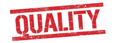 Kırmızı grungy dikdörtgen damga işareti üzerinde nitelik metni.