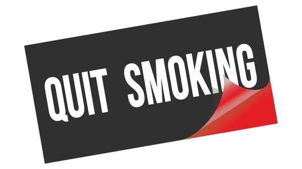 Quit Smoking Tekst Geschreven Zwarte Rode Sticker Stempel — Stockfoto