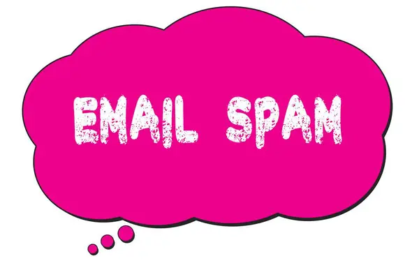 Email Spam Tekst Napisany Różowej Bańce Myślowej — Zdjęcie stockowe