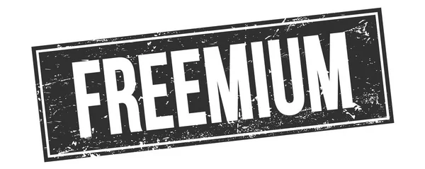 Freemium Κείμενο Μαύρο Grungy Ορθογώνιο Σήμα Σφραγίδα — Φωτογραφία Αρχείου