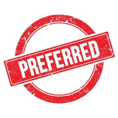 Kırmızı grungy yuvarlak vintage damgalı Tercih metni.