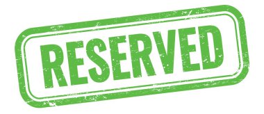 Yeşil grungy vintage dikdörtgen damgalı RESERVED metin.