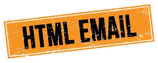 Html Email Texto Preto Laranja Retângulo Grungy Sinal Carimbo — Fotografia de Stock