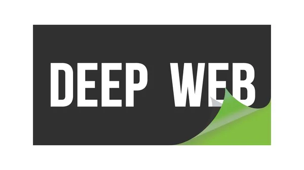 Deep Web Text Written Black Green Sticker Stamp — 图库照片