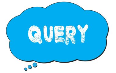 Mavi bir düşünce bulutu üzerine yazılmış QuERY metin.