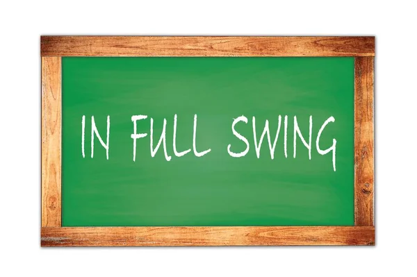 Completo Swing Texto Escrito Quadro Madeira Verde Escola Quadro — Fotografia de Stock