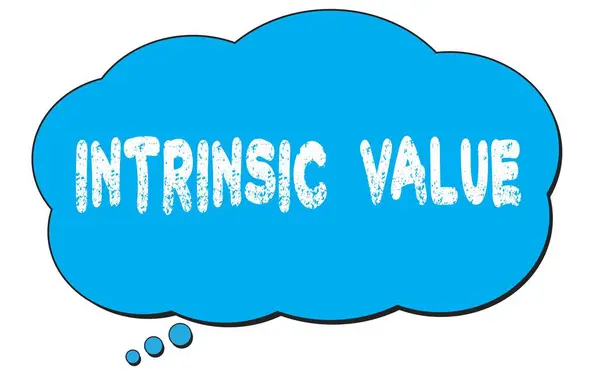 Intrinsic Value Text Written Blue Thought Cloud Bubble — Stock Photo, Image