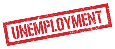 UNEMPLOYMENT kırmızı grungy dikdörtgen mühür işareti.