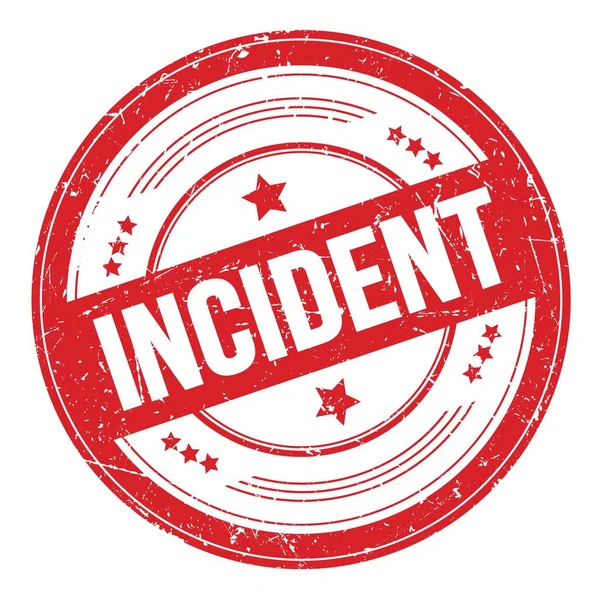 Kırmızı yuvarlak grungy doku damgası üzerine olay metni.