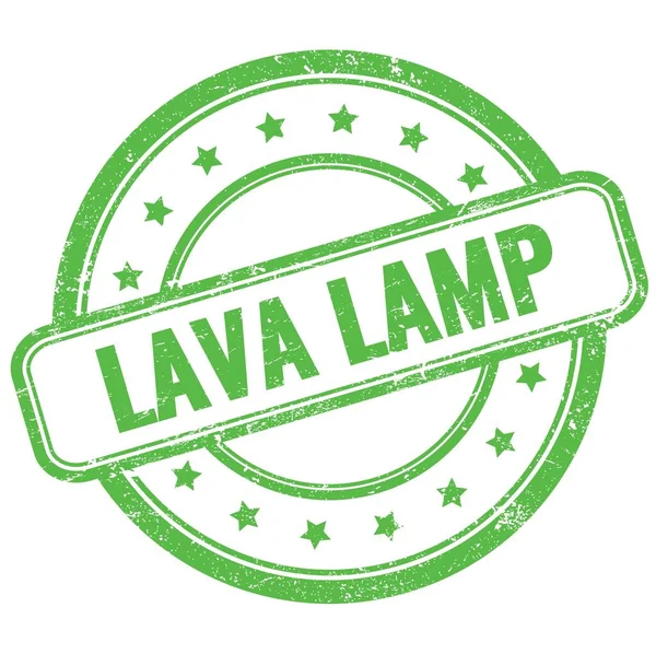 LAVA LAMP yeşil antika lastik mühür üzerine metin.