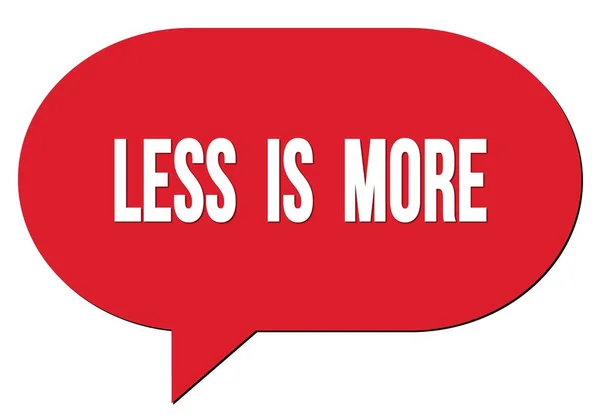 Less Több Szöveget Írt Egy Piros Beszéd Buborék Bélyegző — Stock Fotó