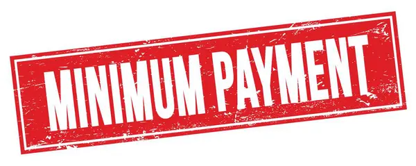 Minimum Payment Text Auf Rotem Grungy Rechteck Stempelschild — Stockfoto