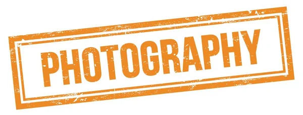写真テキスト オレンジグランジヴィンテージ長方形切手 — ストック写真