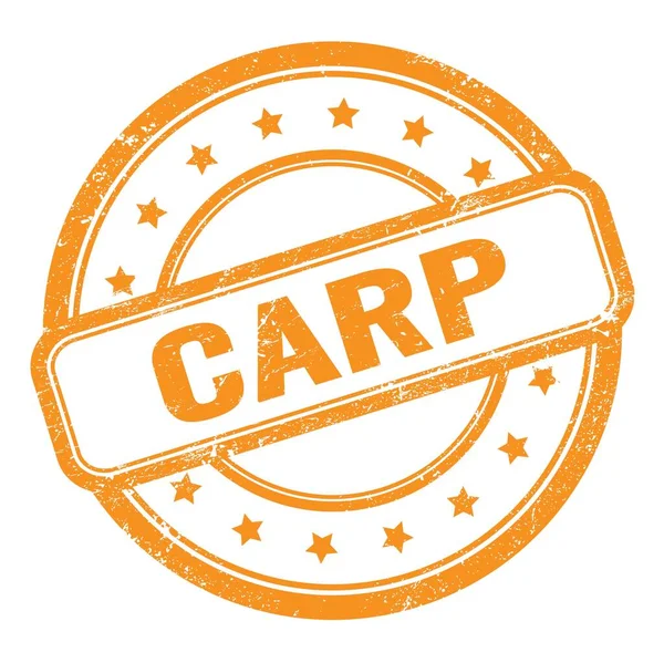 Turuncu grungy vintage lastik damgalı CARP metni.