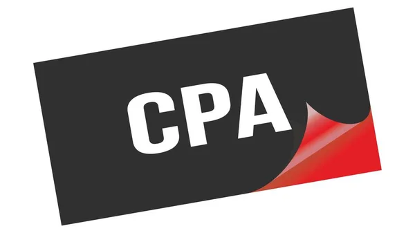 Cpa Tekst Geschreven Zwarte Rode Sticker Stempel — Stockfoto