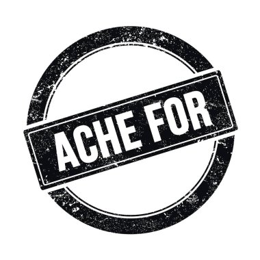 Siyah grungy round vintage pulu üzerine ACHE metni.