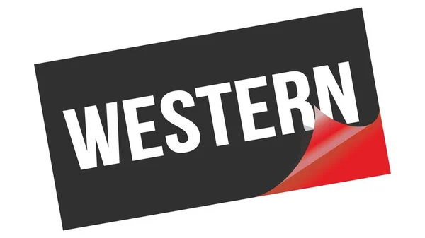 Westernテキスト黒赤スタンプ — ストック写真