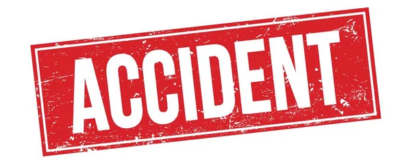 Accident Text Auf Rotem Grungy Rechteck Stempelschild — Stockfoto