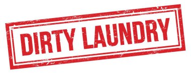 Kırmızı grungy vintage dikdörtgen damgalı kirli LAUNDRY metin.