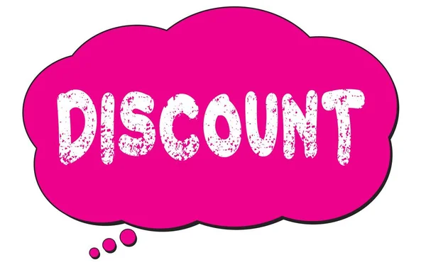 Discount Text Written Pink Thought Cloud Bubble — Stock Photo, Image