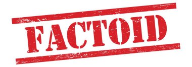 Kırmızı grungy vintage kauçuk damga üzerinde FACTOID metin.