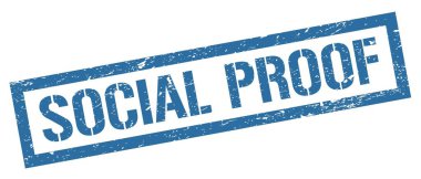 Mavi dikdörtgen grungy puluna yazılmış SOSYAL İspat Sözcükleri