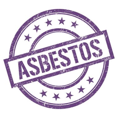 Mor menekşe üzerine yazılmış ASBESTOS metni.