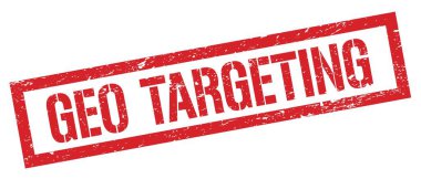 GEO TARGETING kırmızı grungy dikdörtgen mühür işareti.