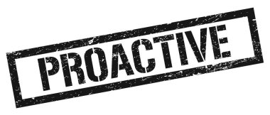 PROACVE siyah grungy dikdörtgen mühür işareti.